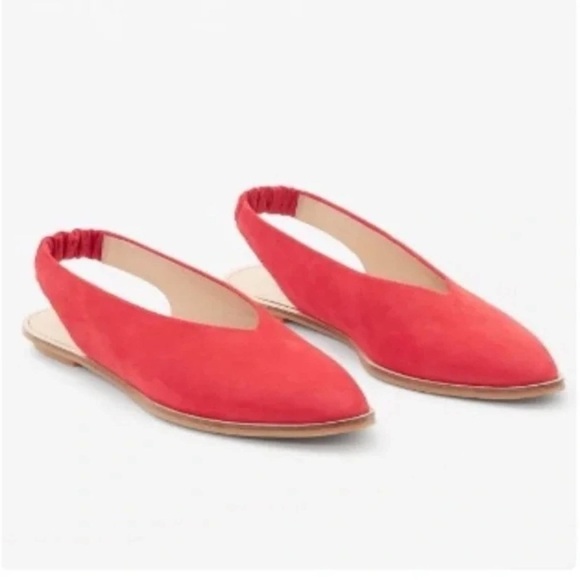 COS Red Suede Slingback Ballet Flats - Picture 10 of 10